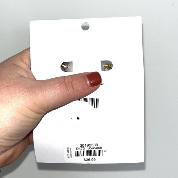 LOFT NWT Multicolor Resin Hoop Earrings - Picture 2 of 5